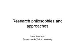 Introduction: Qualitative methods in social sciences