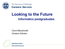 Looking to the Future Informatics postgraduates
