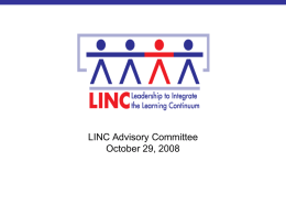 LINC Advisory Committee September 10, 1998