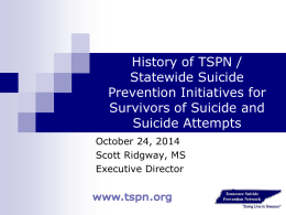 Building a Statewide Suicide Prevention Network
