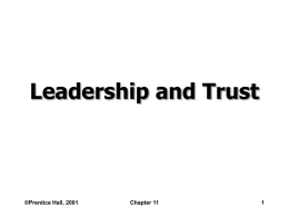 Leadership and Trust
