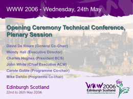 WWW2006 Refereed Papers