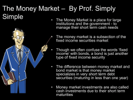 Money Market - TATA Securities Ltd.