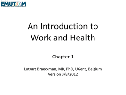 Work and health