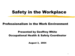 Safety Orientation for Office Workers