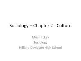 Sociology – Chapter 2