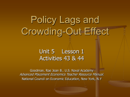 Policy Lags and Crowding-Out Effect