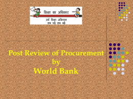 Annex U - Post review of procurement