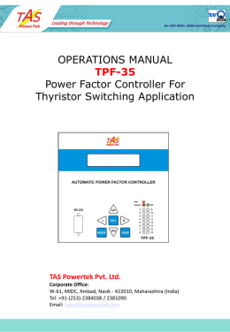 TAS Technical Document - Controllers, Switches, Reactors