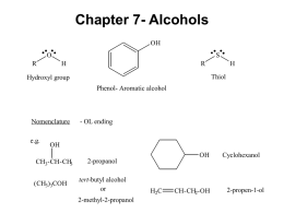 Chapter 7- Alcohols