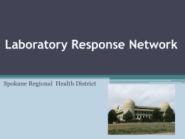 Laboratory Response Network - Spokane Regional Health District