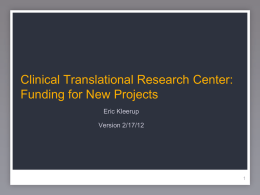 Clinical Translational Research Center Operations Committee