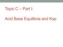 Topic B: Le Chatelier’s Principle and Optimum Conditions