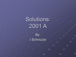 Solutions: 2001 A