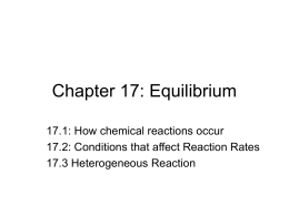 Chapter 17: Equilibrium