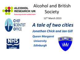 Two cities - Alcohol Research UK