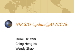 NIR SIG Update@APNIC28