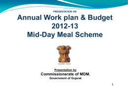 Commissionerate of Mid Day Meal, Gujarat 14 Cont….