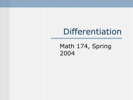 Differentiation - Arizona State University