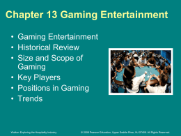 Chapter 13 Gaming Entertainment