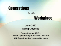 The Inter-Generational Workplace