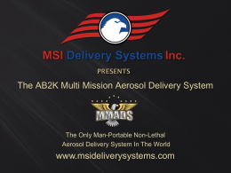 MSI-delivery Systems, inc presents