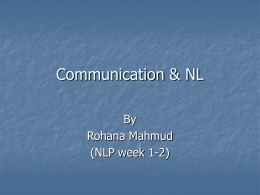 Communication & NL