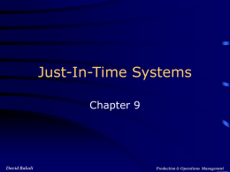 Just-In-Time Systems