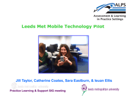 Leeds Met Mobile Tech Pilot
