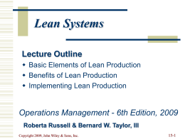 Lean Production - Rutgers University