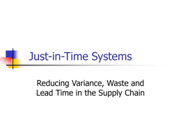 Just-in-Time Systems