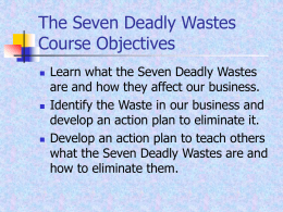 Seven Deadly Wastes Workshop