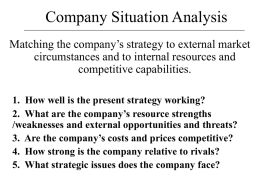 Industry & Competitive Analysis