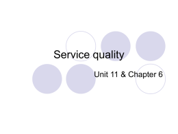 Service quality - Berry College
