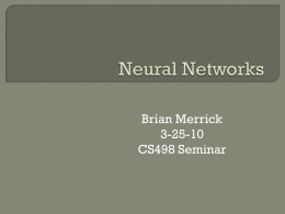 Neural Networks and Genetic Algorithms