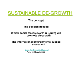 SUSTAINABLE DE-GROWTH