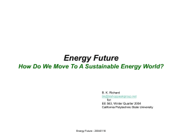 Energy Future - California Polytechnic State University