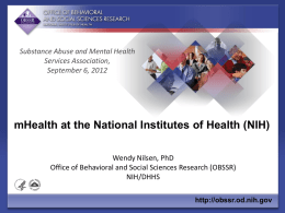 mHealth at the National Institutes of Health (NIH)