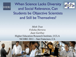 When Science Lacks Diversity - Higher Education Research