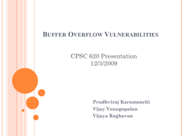 Exploring Buffer Overflow Vulnerabilities