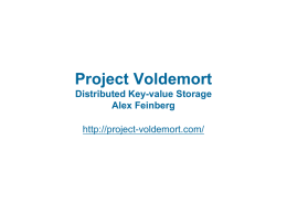 Project Voldemort Distributed Key