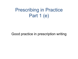 Prescribing in Practice Part 1 (c)