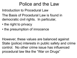 Police and the Law - Northern Illinois University