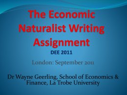 The Economic Naturalist Writing Assingment
