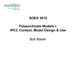 SOES 3015: Lessons from the Past: The IPCC view of