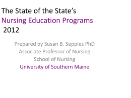 Databook:The State of the State’s Nursing Education