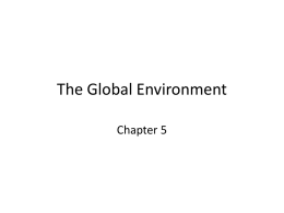 The Global Environment - Winthrop University: College of