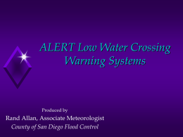 Flood Warning and Low Water Crossing Warning Systems