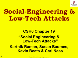 Social Engineering & Low-Tech Attacks
