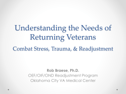 Understanding the Needs of Returning Veterans Combat